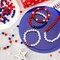 Red White and Blue Beads,672 Pcs 4th of July Beads Patriotic Beads for Jewelry Making 8mm Crystal Beads Independence Day Party Decoration Necklace Bracelets DIY Crafts
